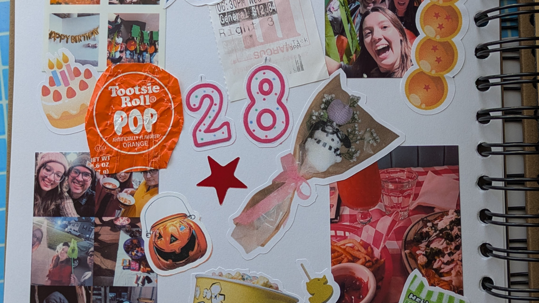Birthday Scrapbook and Junk Journal Page Ideas
