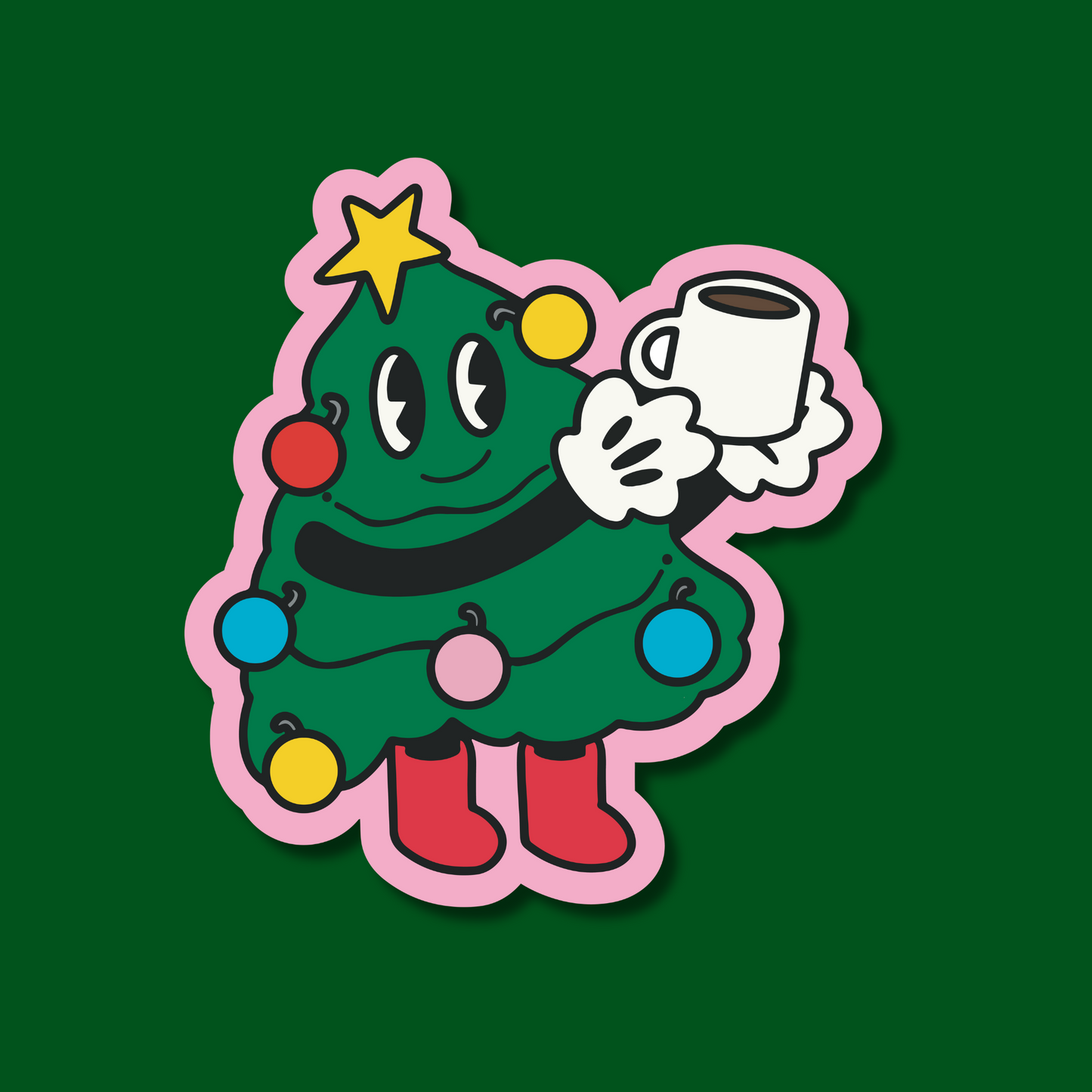 Christmas Tree Character Sticker