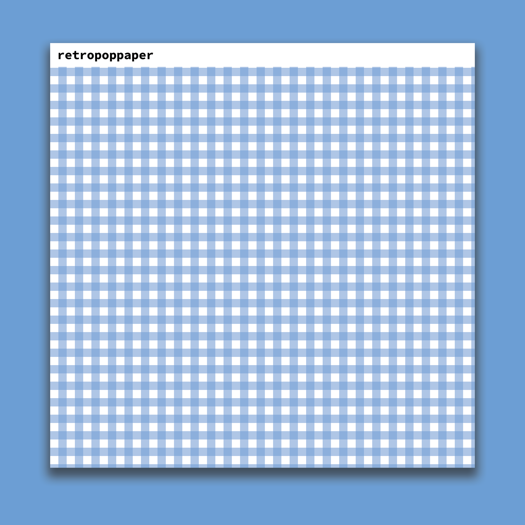 Blue Checkers Scrapbook Paper