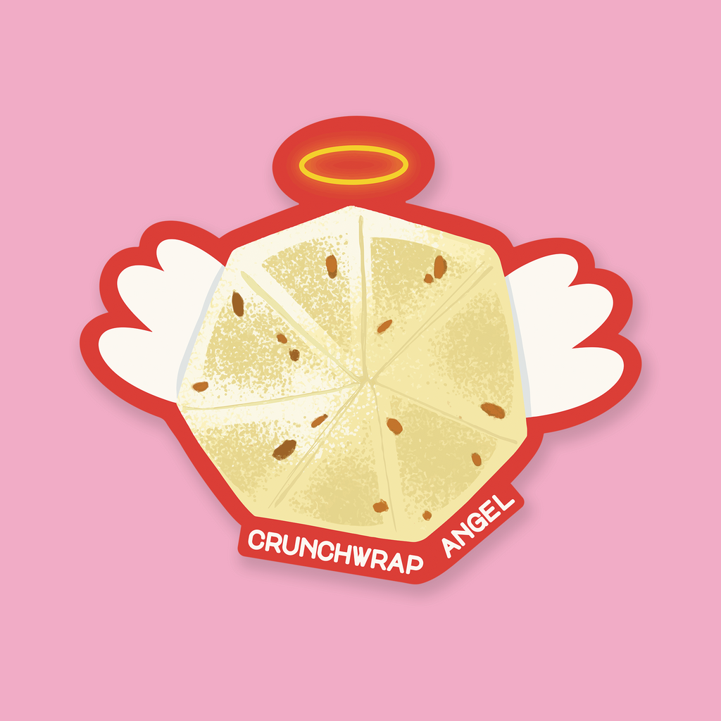Crunchwrap Sticker Crunchwrap Angel Sticker – Retro Pop Paper