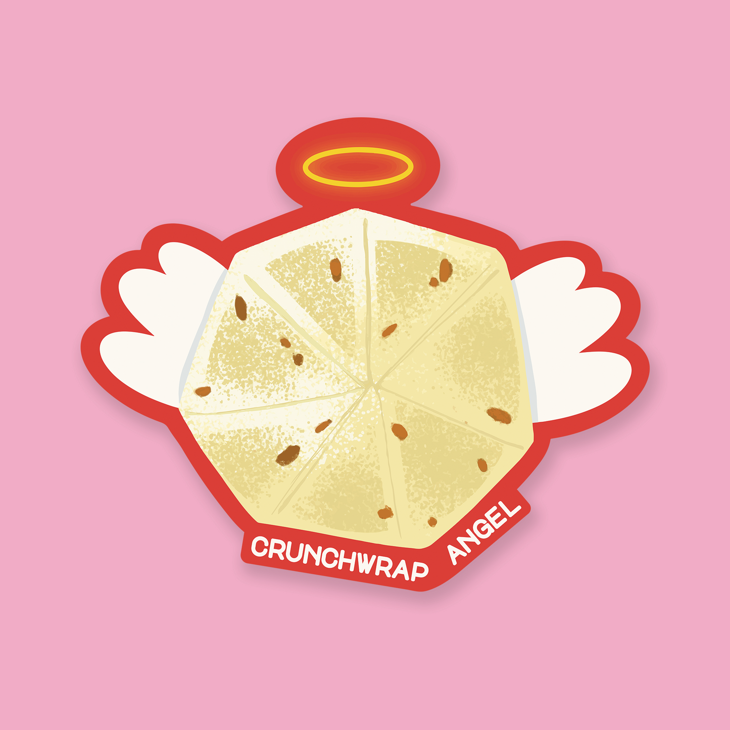 Crunchwrap Angel Sticker