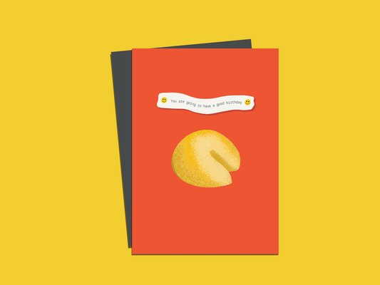 Happy Birthday Fortune Cookie Greeting Card