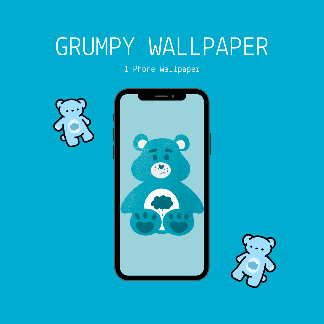 Grumpy Bear Phone Wallpaper