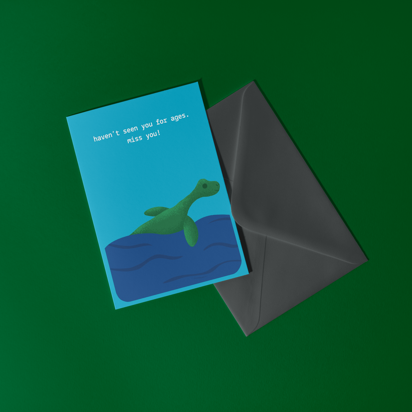 Nessie Miss You Greeting Card