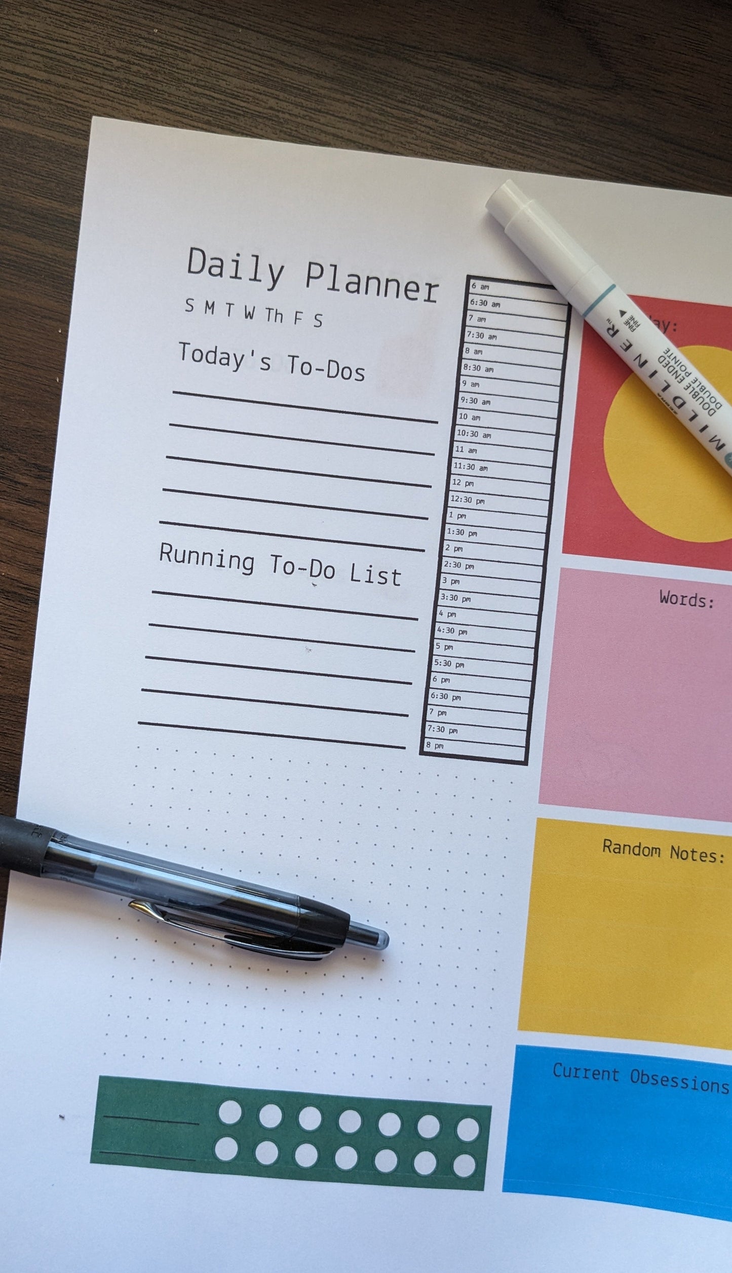 Retro Daily Planner