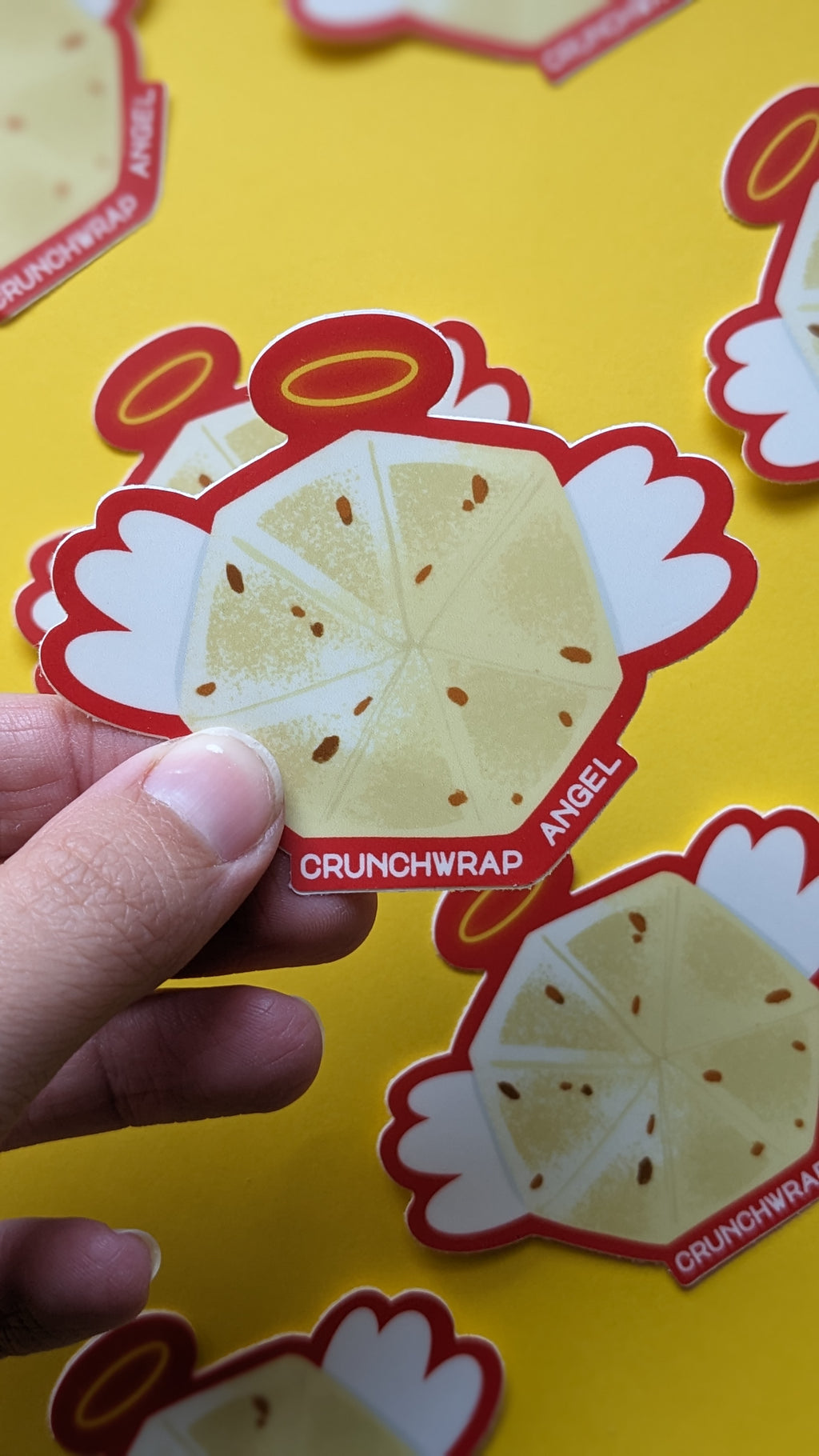 Crunchwrap Sticker Crunchwrap Angel Sticker – Retro Pop Paper