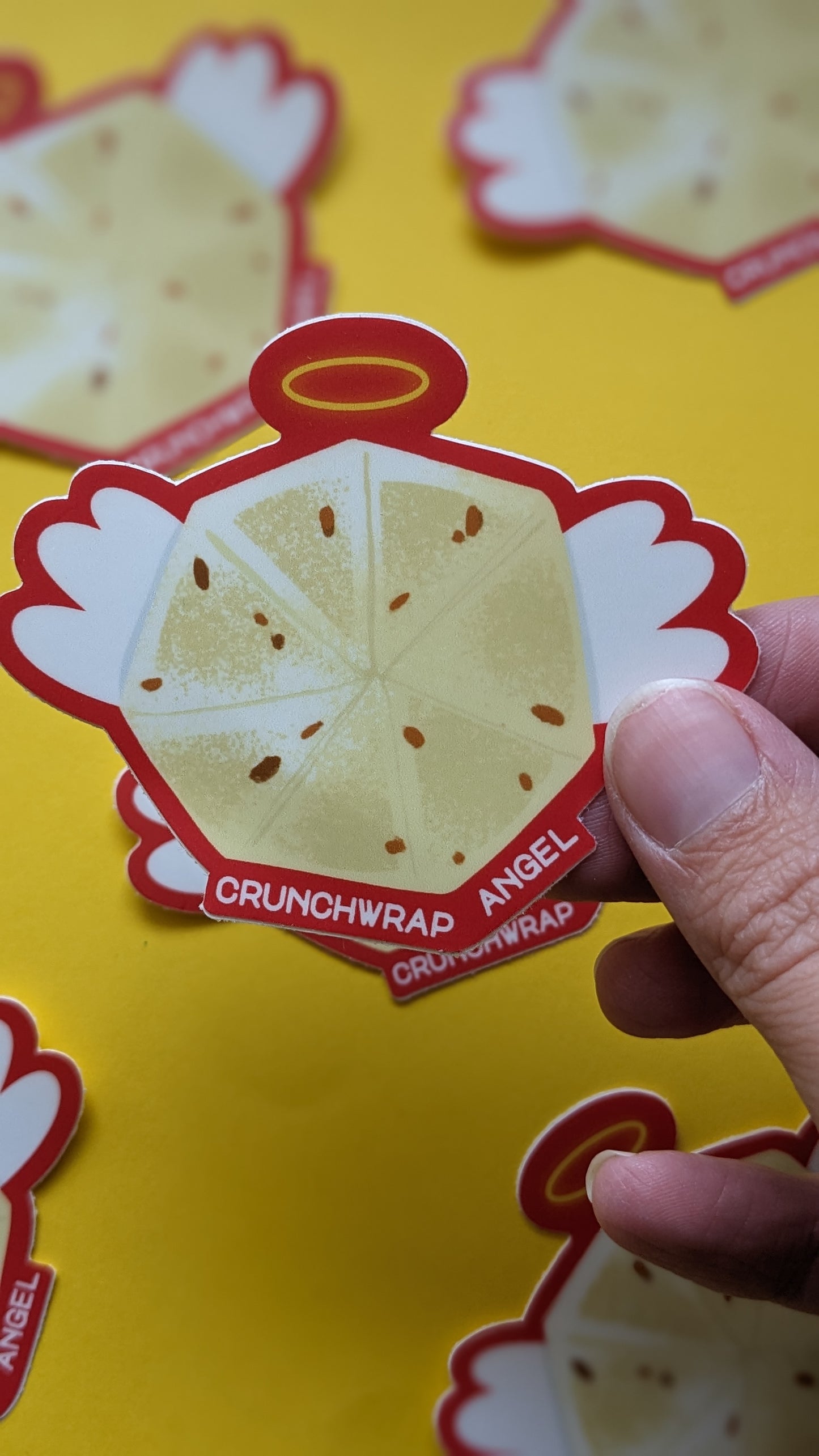 Crunchwrap Angel Sticker