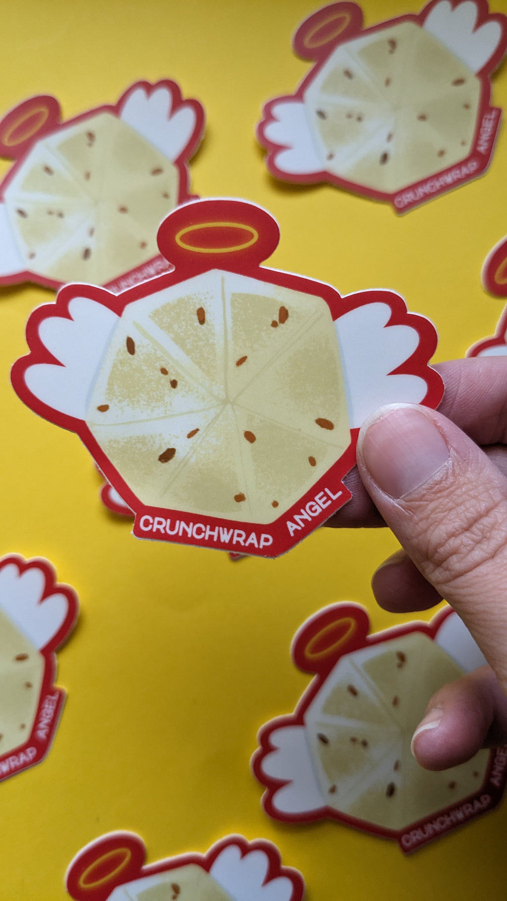 Crunchwrap Sticker Crunchwrap Angel Sticker – Retro Pop Paper