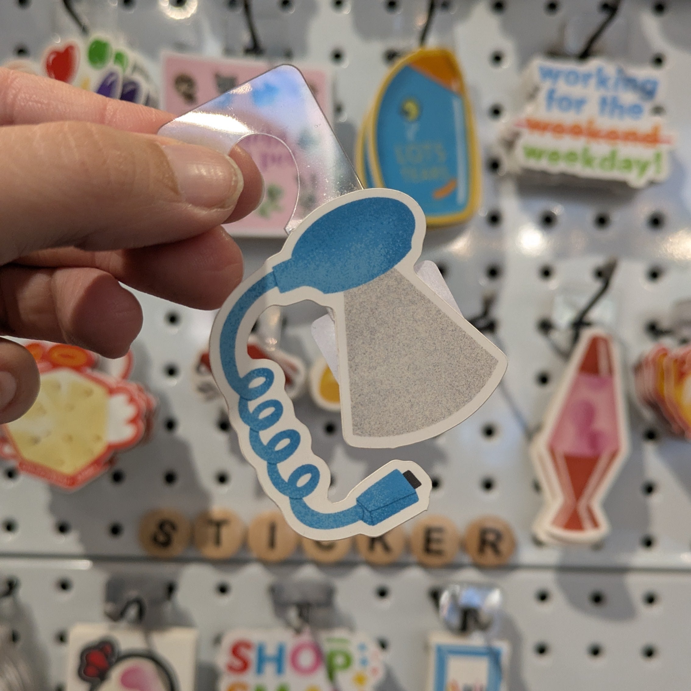 Worm Light Gameboy Sticker (Matte + Weather-resistant)