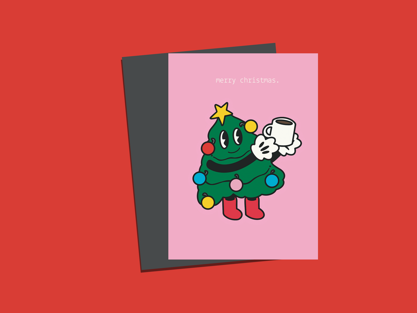 Retro Christmas Greeting Card