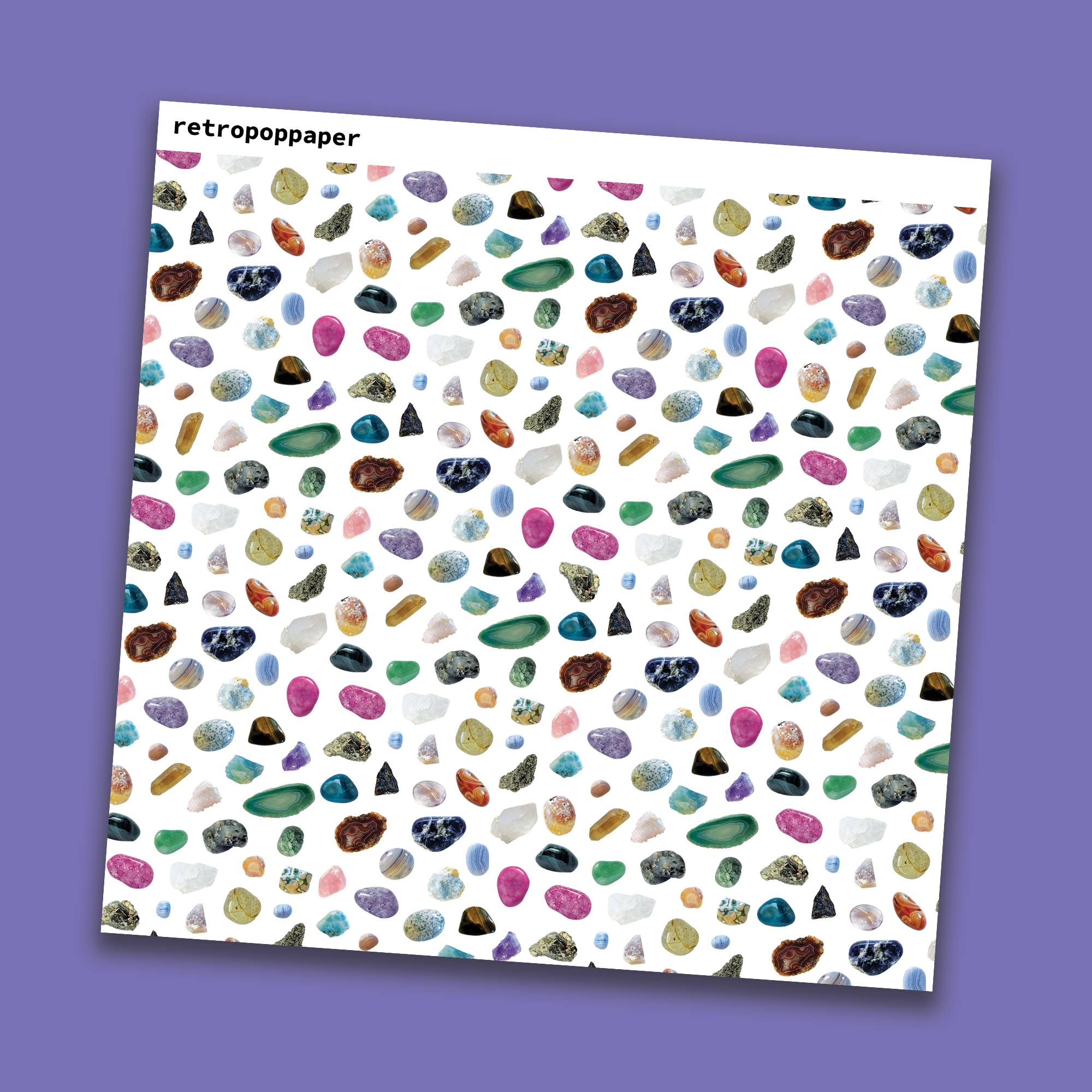 Rock Collection Scrapbook Paper