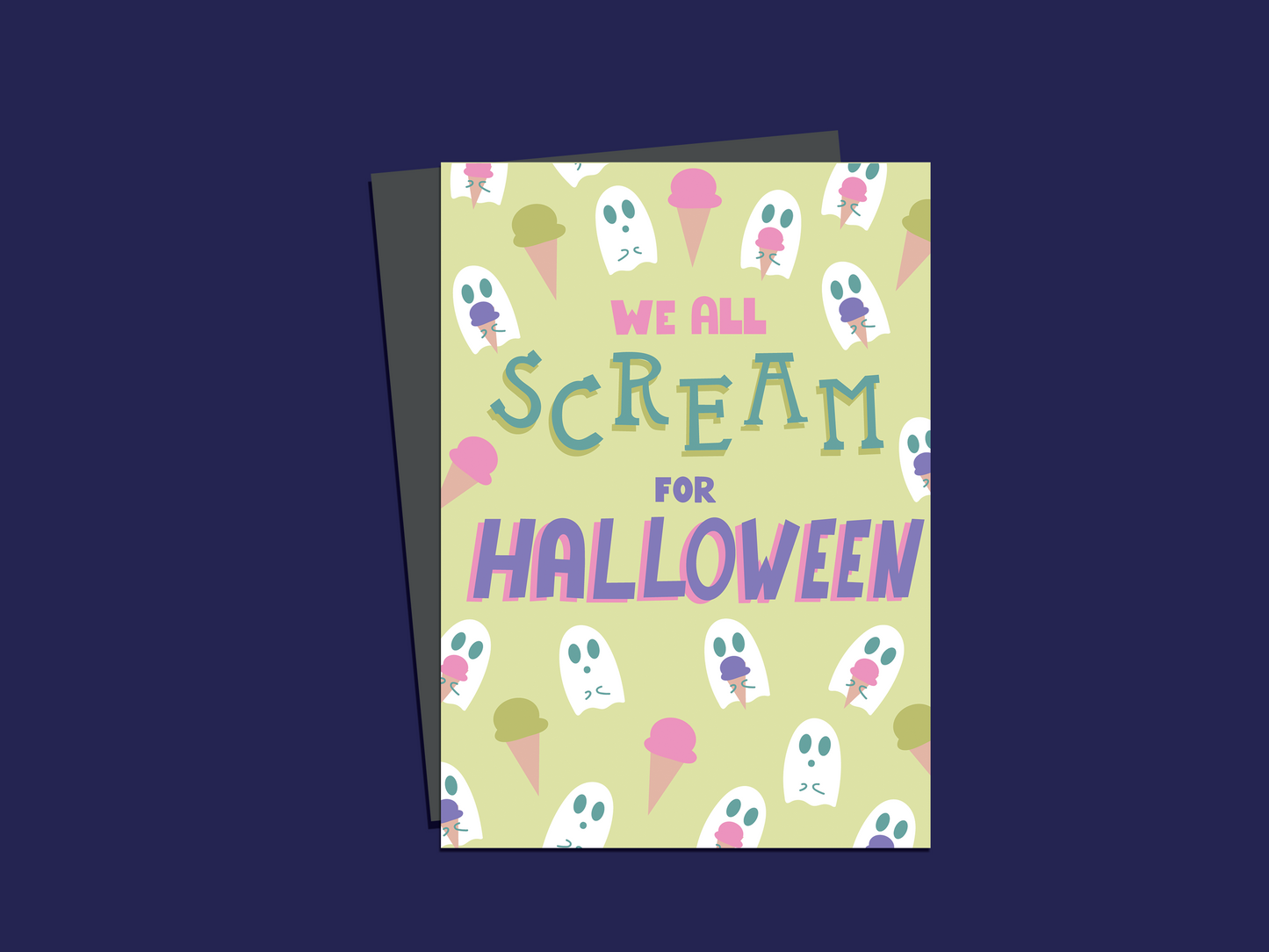 We All Scream for Halloween Card