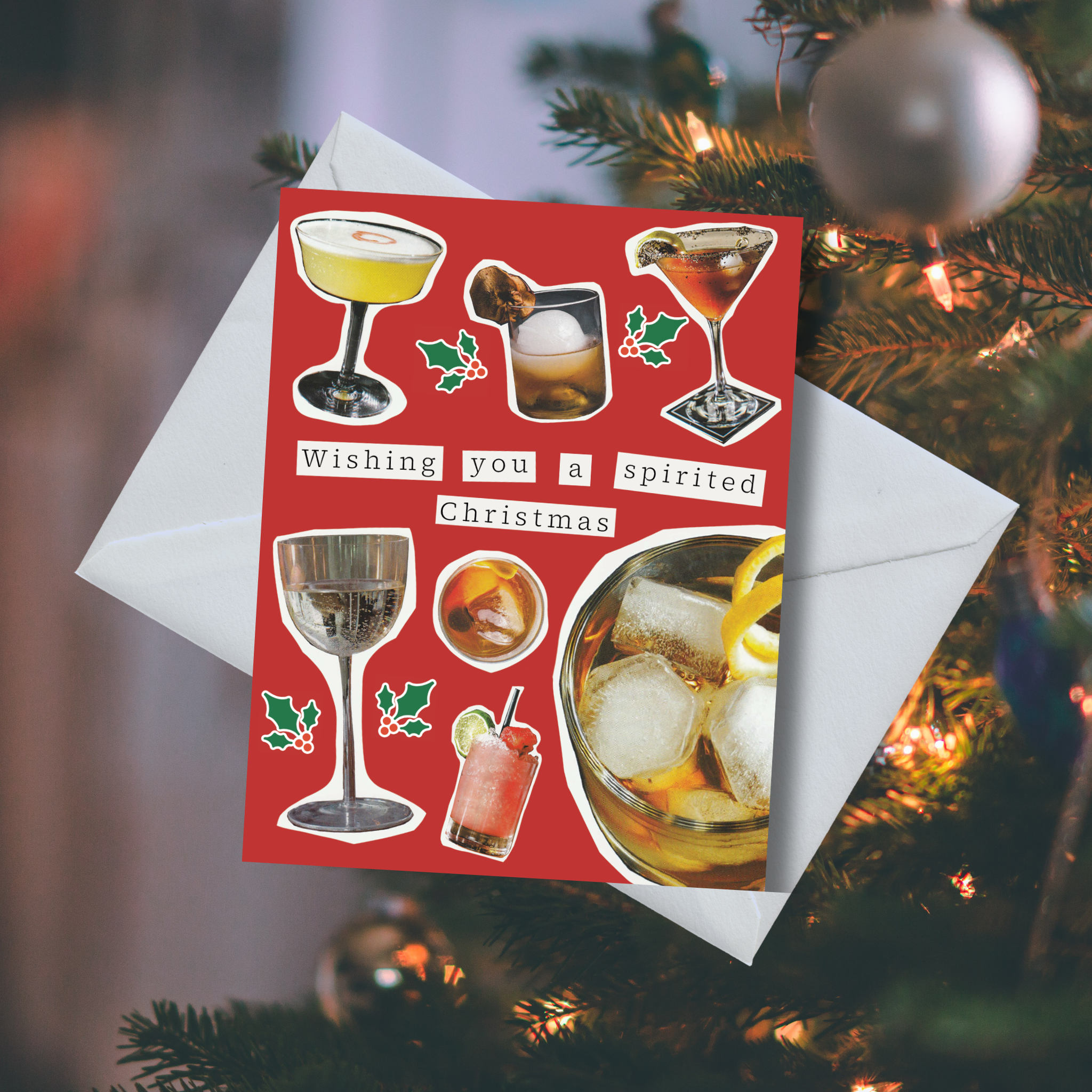 Spirited Christmas Greeting Card