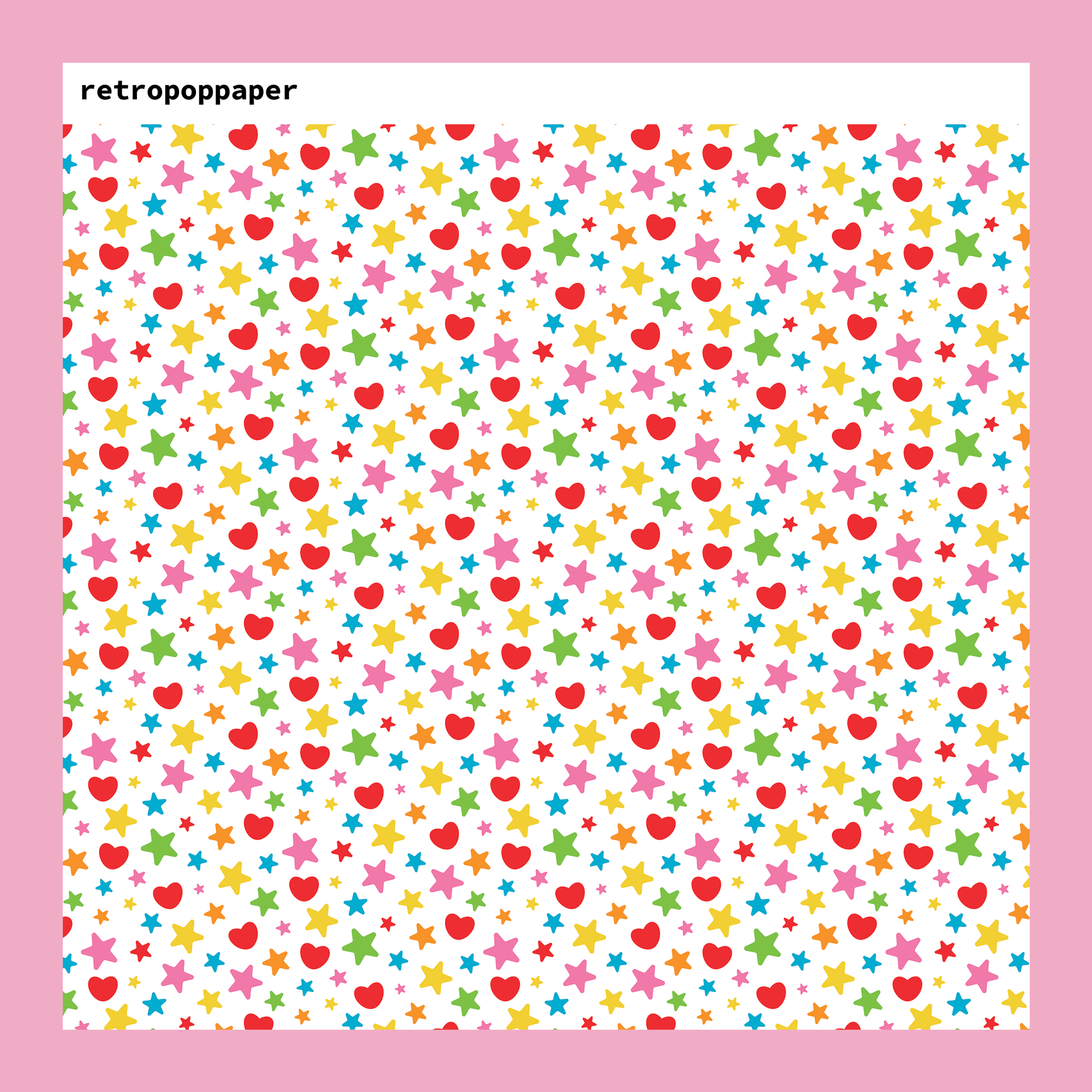 Stars & Hearts Scrapbook Paper