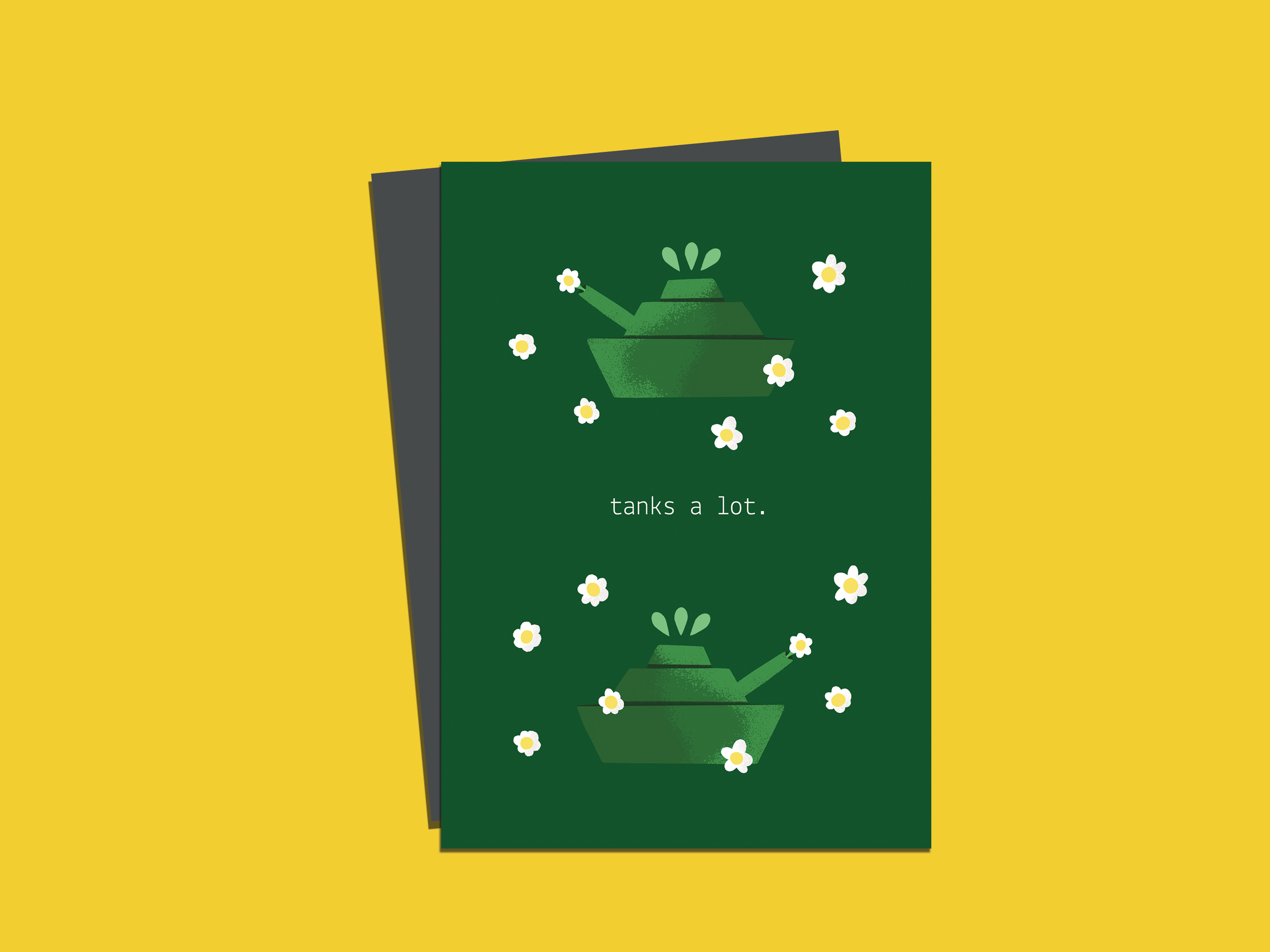 Tanks a lot Greeting Card – Retro Pop Paper