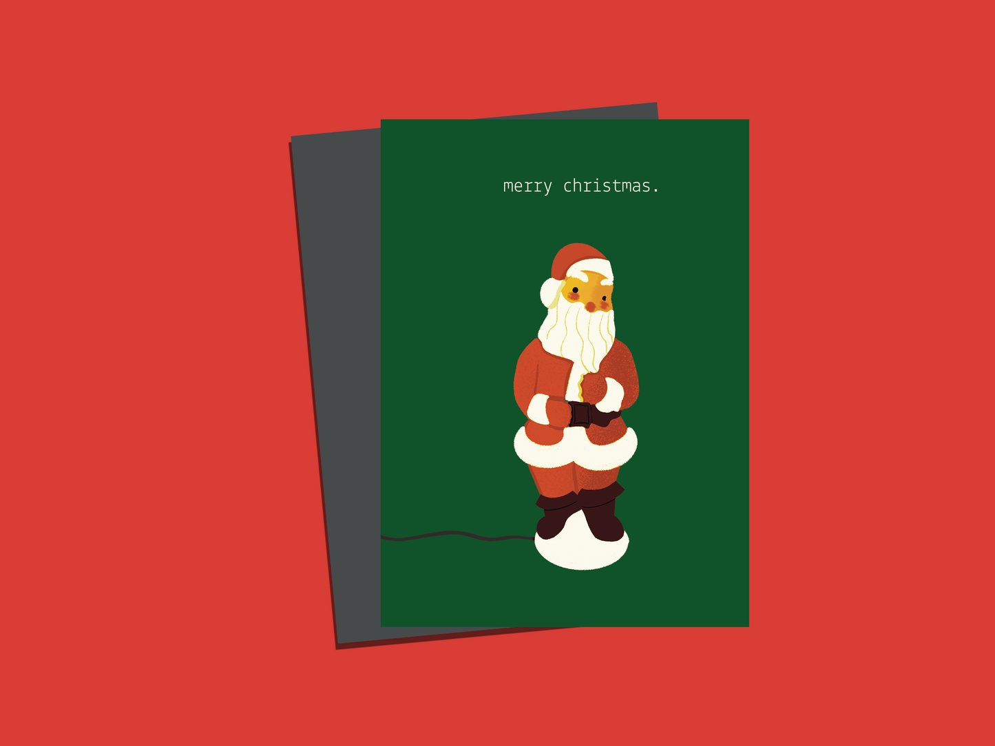 Vintage Santa Greeting Card