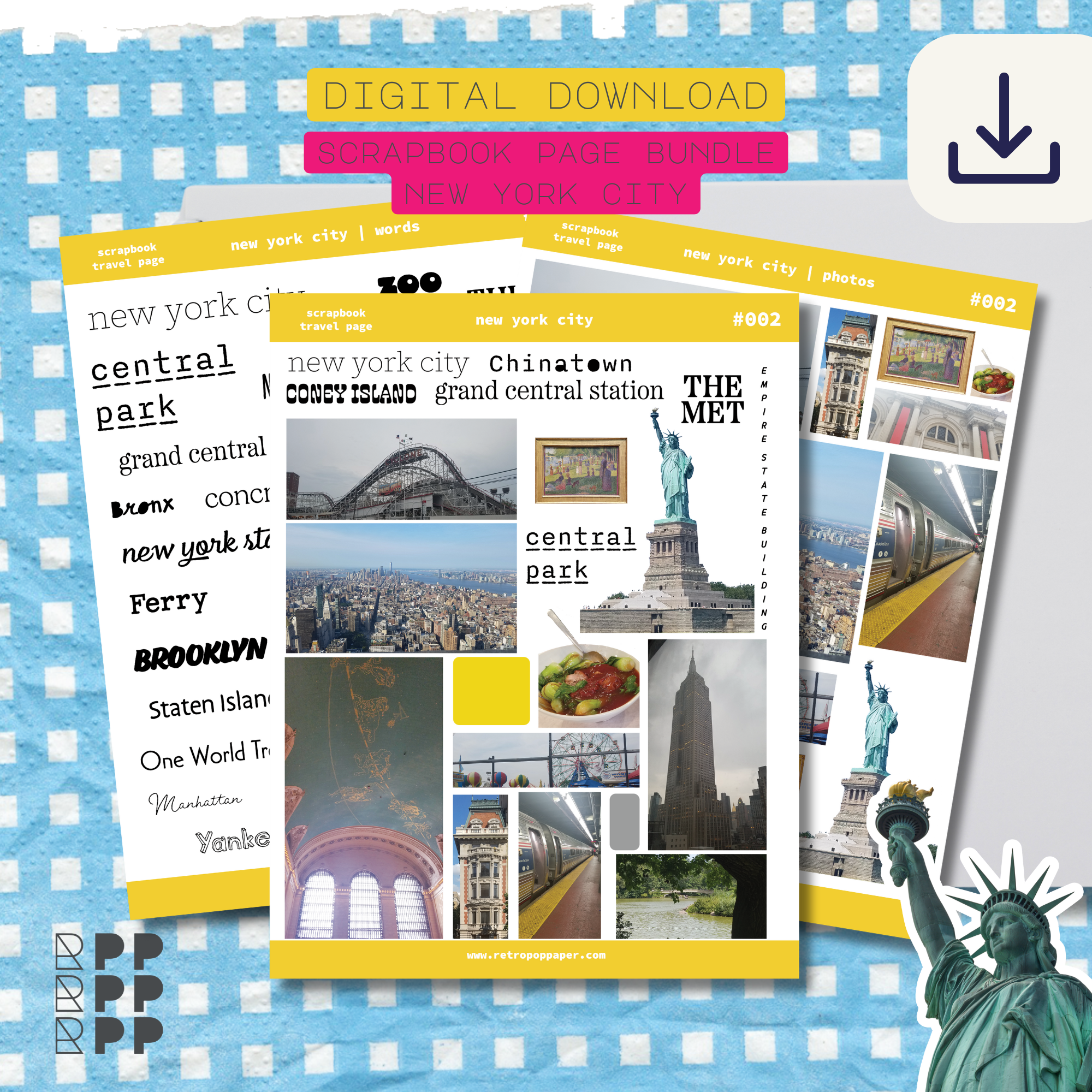 New York City Printable Scrapbook Bundle