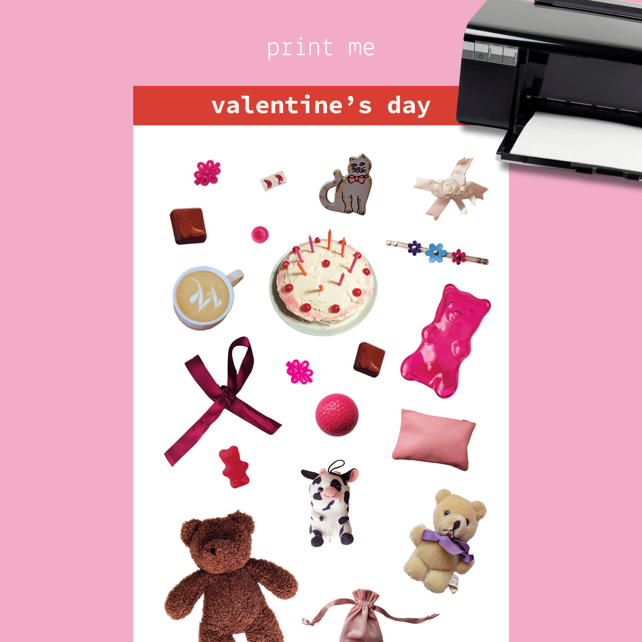 Valentines Day Printable Scrapbook/Journal Page