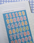 Birthday Candle Number Stickers - Multi-Colored