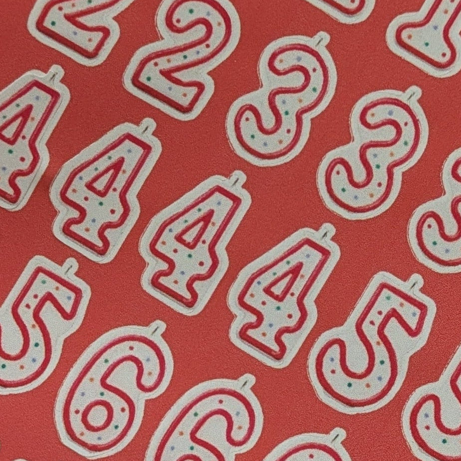 Birthday Candle Number Stickers