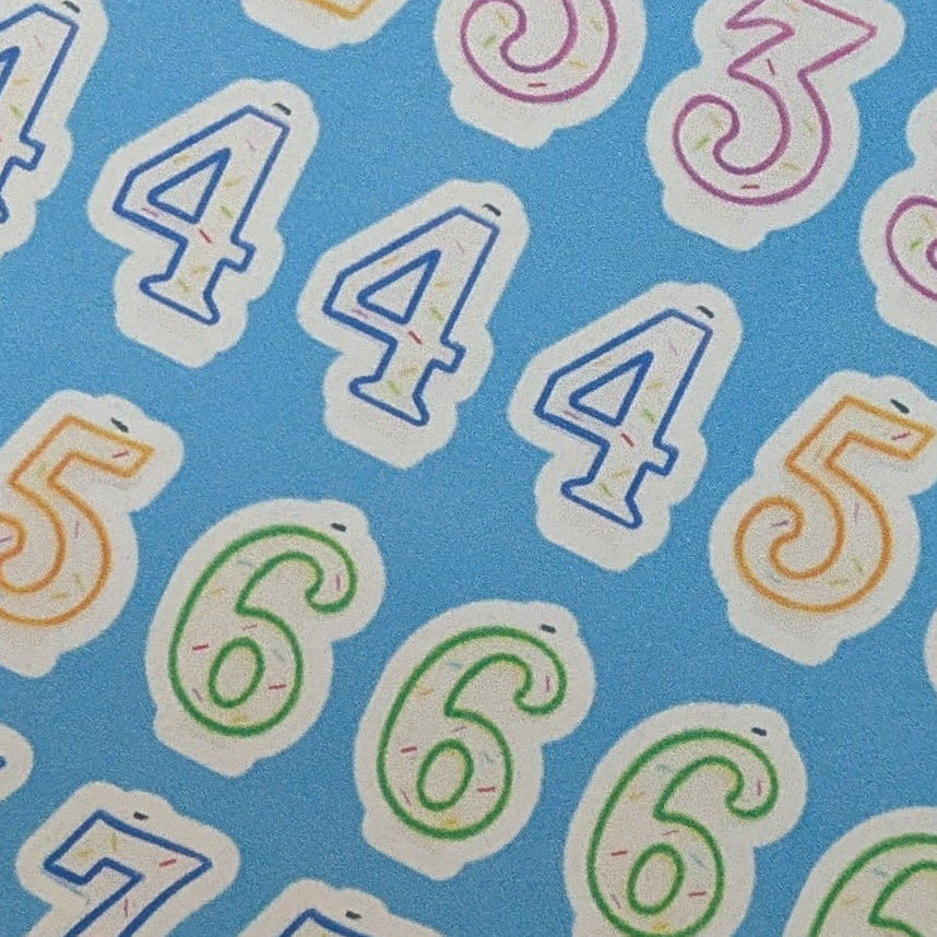 Coming Soon! Birthday Candle Number Stickers - Multi-Colored