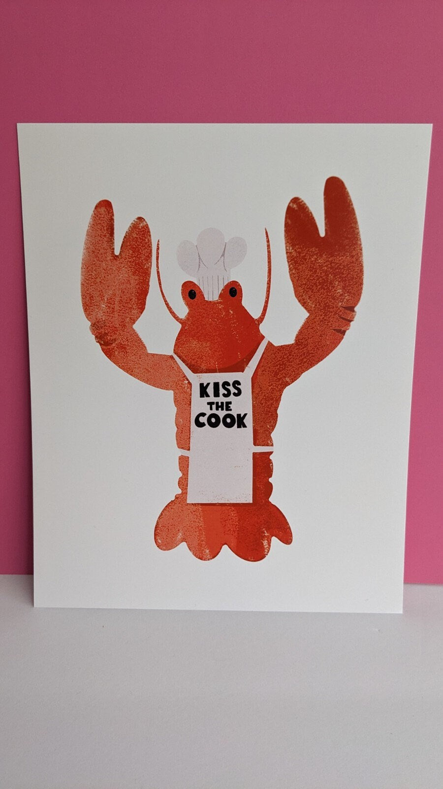 Kiss the Cook Lobster Chef Art Print