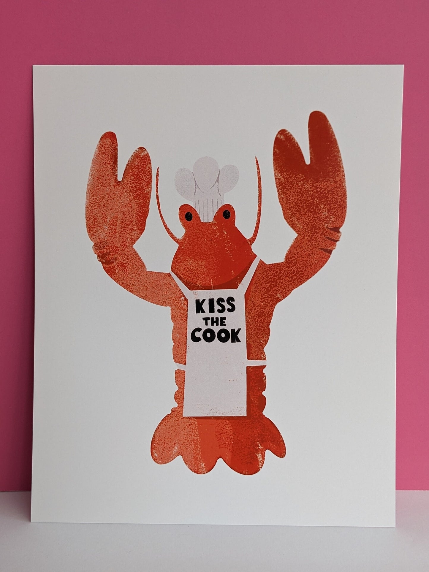 Kiss the Cook Lobster Chef Art Print