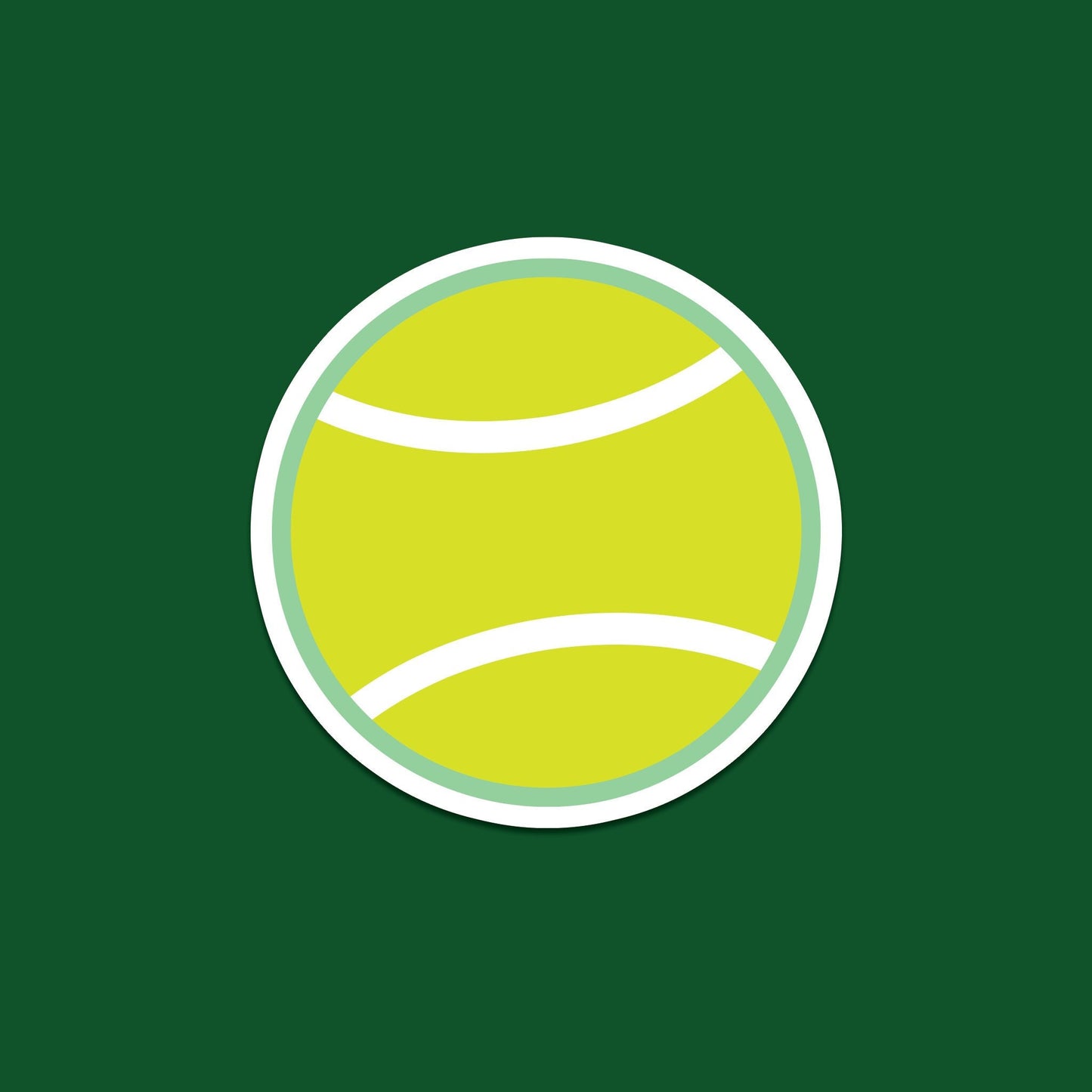 Tennis Ball Sticker (Glossy + Weather-resistant)