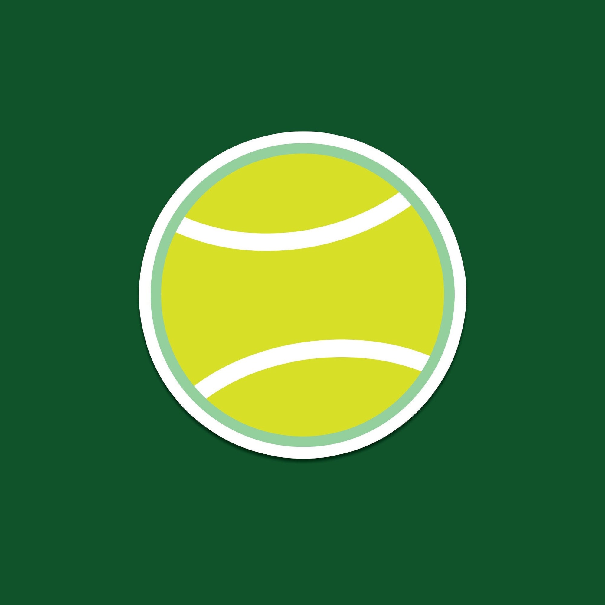 Tennis Ball Sticker (Glossy + Weather-resistant)
