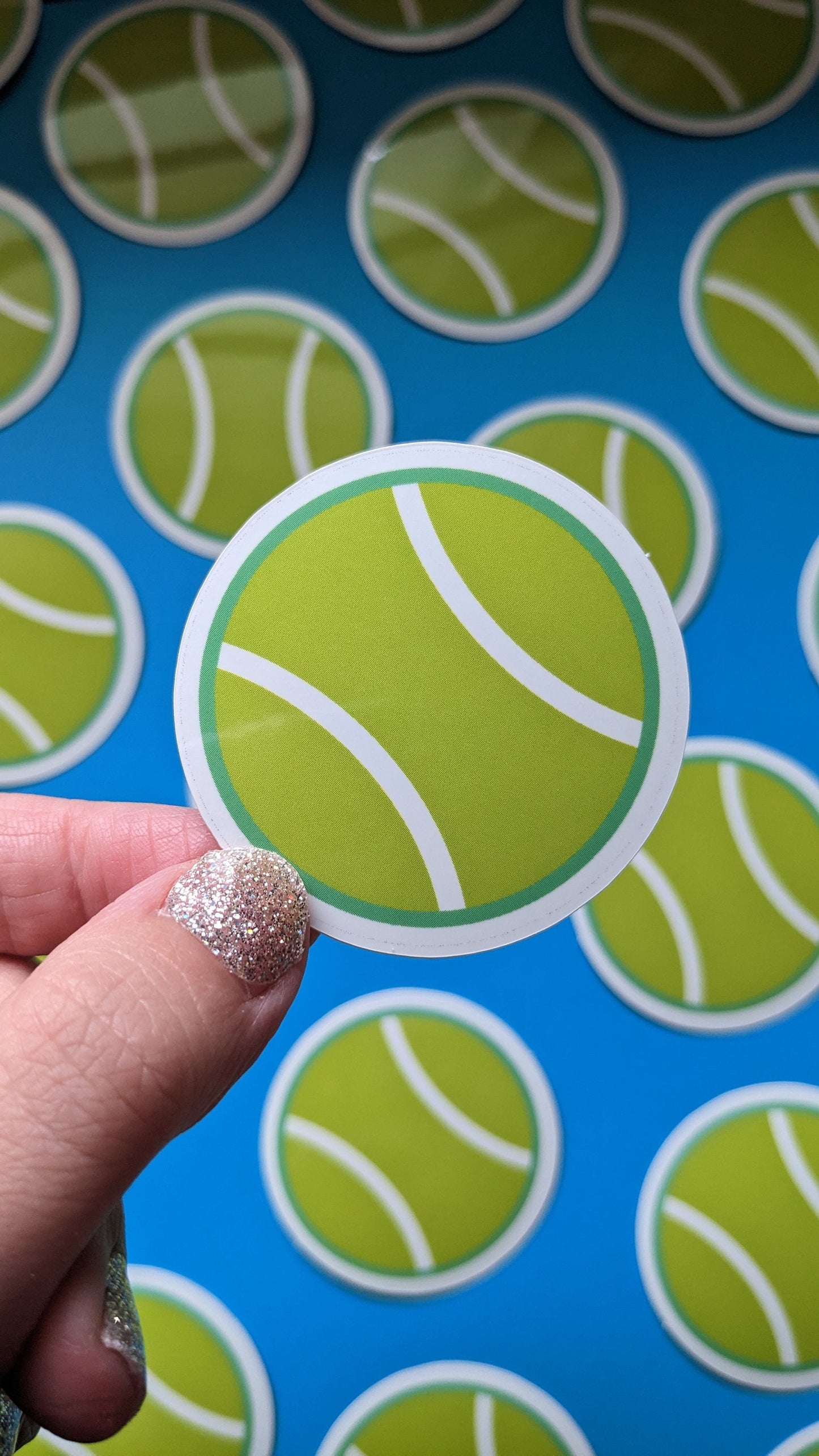 Tennis Ball Sticker (Glossy + Weather-resistant)