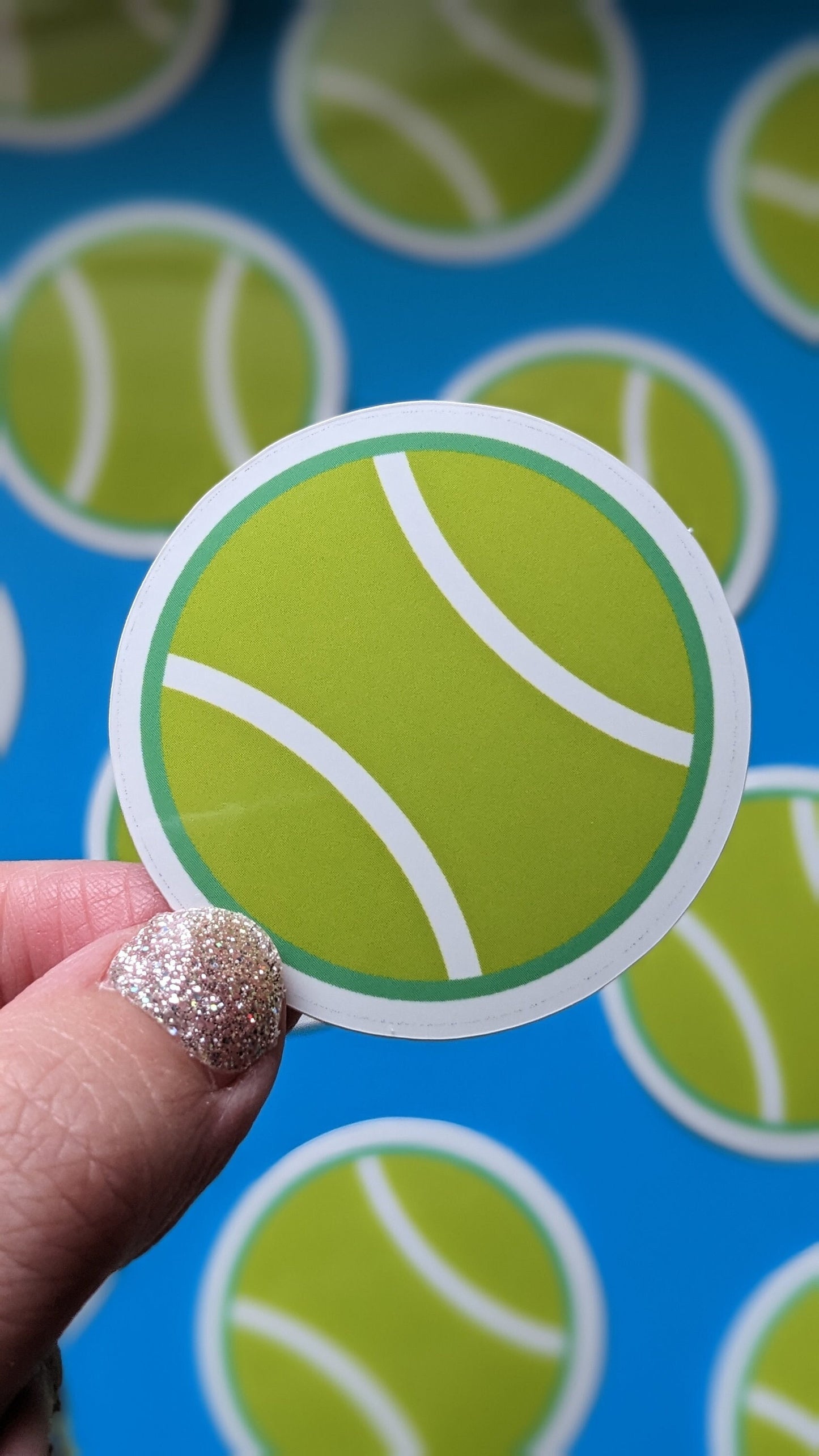 Tennis Ball Sticker (Glossy + Weather-resistant)