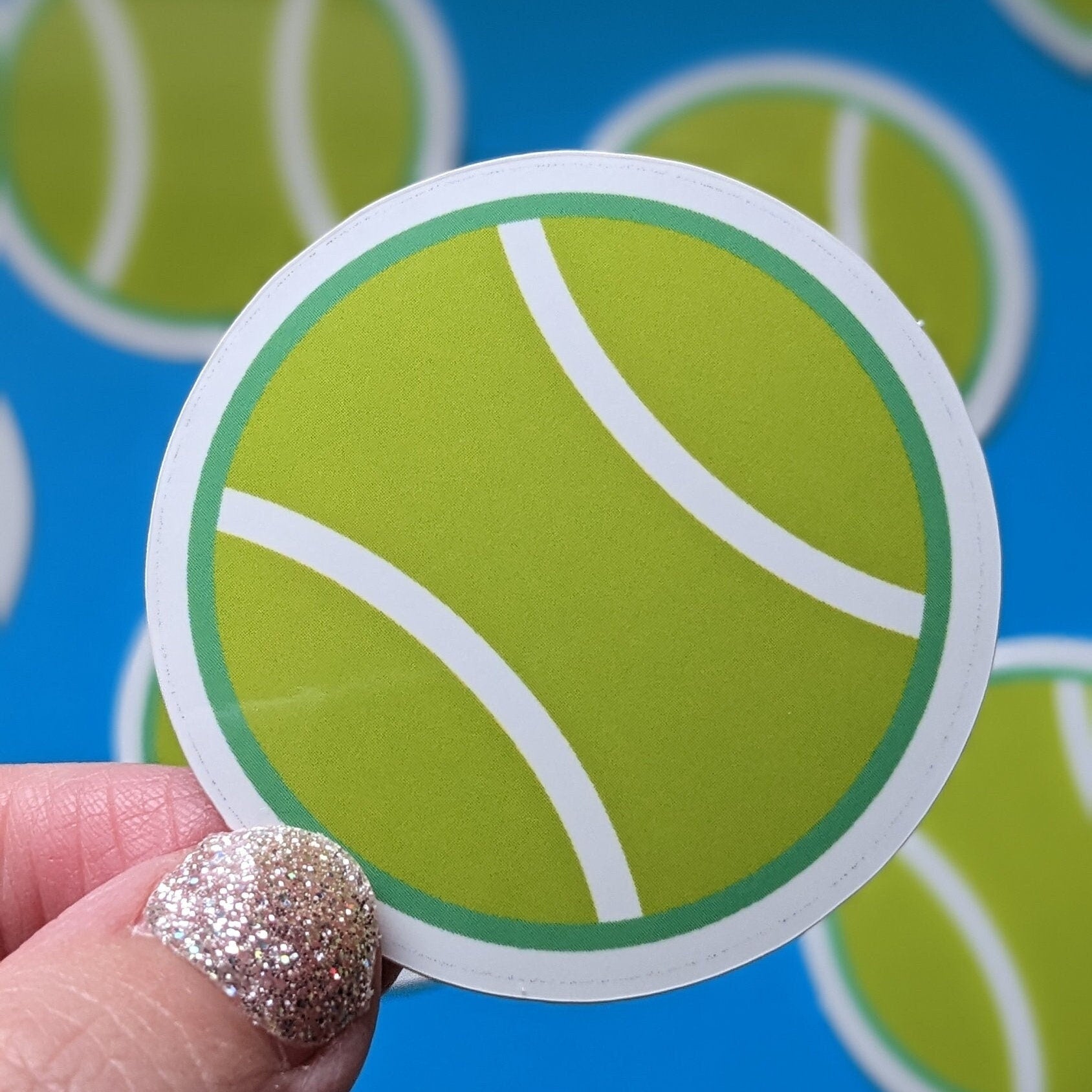 Tennis Ball Sticker (Glossy + Weather-resistant)
